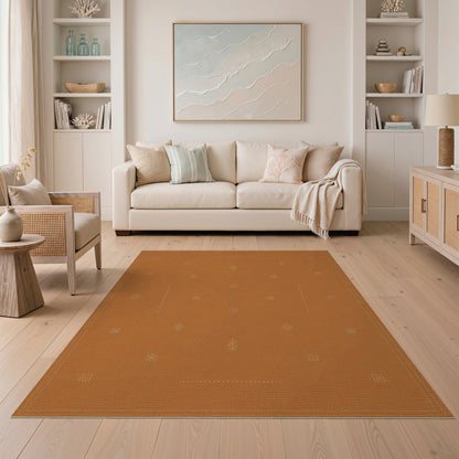 Southwestern Terracotta Geometric Area Rug