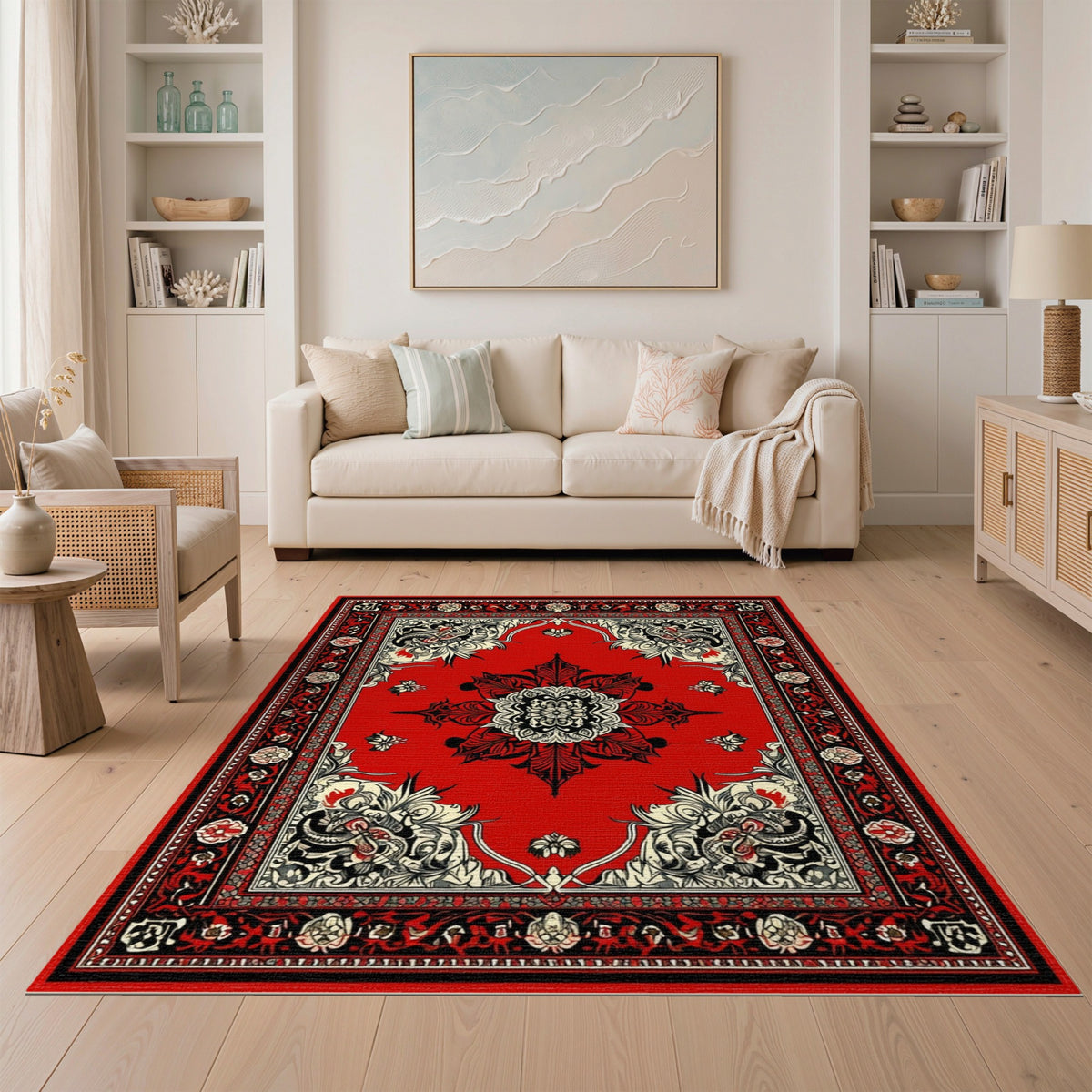Red Dragon Persian Area Rug