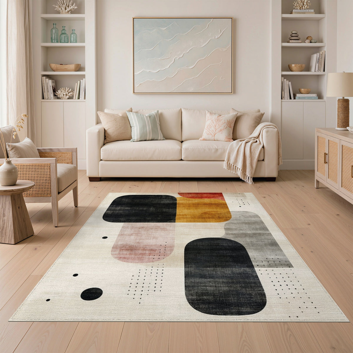 Multi-color and Patterns Abstract Multi-Color Geometric Area Rug