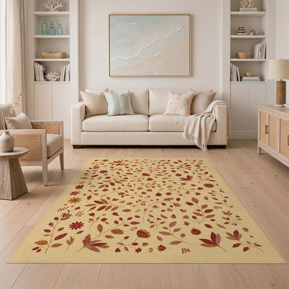 Vintage Floral Beige Area Rug