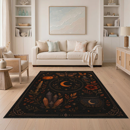 Mystic Moth Moon Area Rug