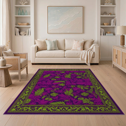 Purple Floral Vintage No. 65 Area Rug