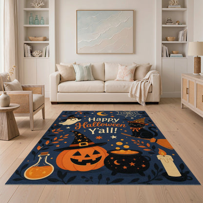 Happy Halloween Y'all Area Rug