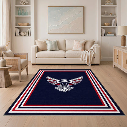 Patriotic Eagle Navy Area Rug