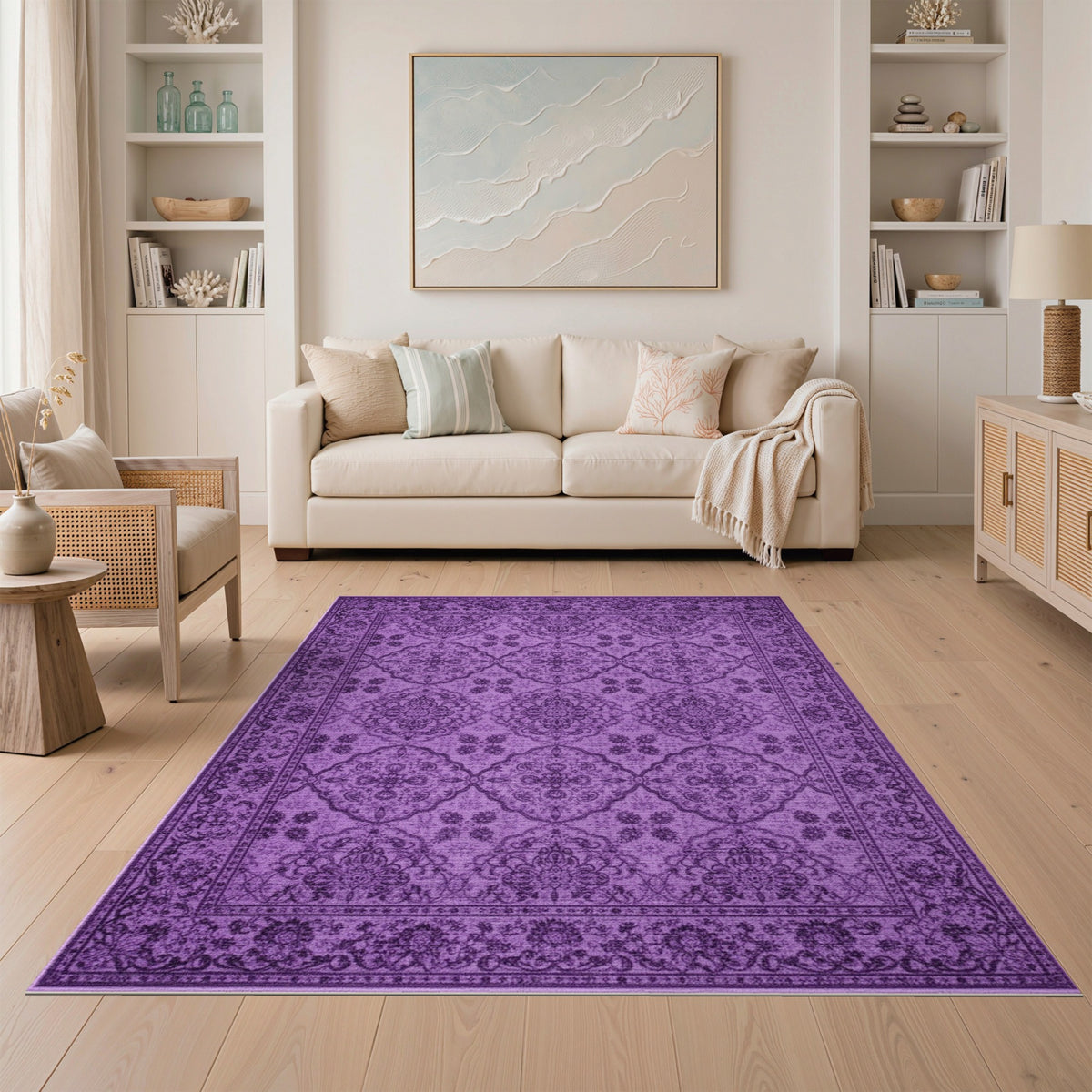 Purple Traditional Persian Area Rug