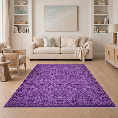 Purple Traditional Persian Area Rug