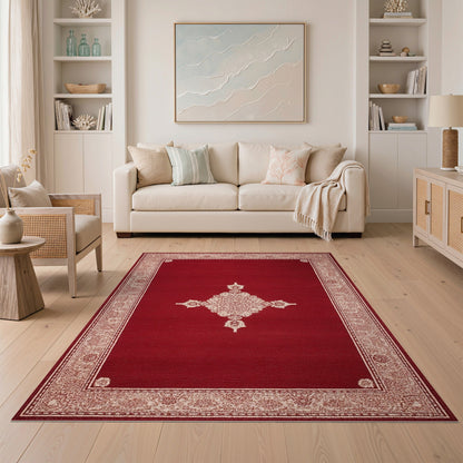 Red Persian Medallion Area Rug