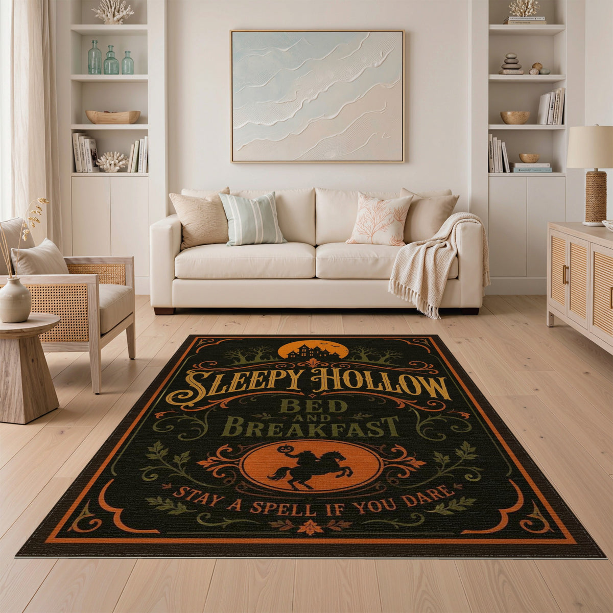 Sleepy Hollow Vintage Halloween Area Rug