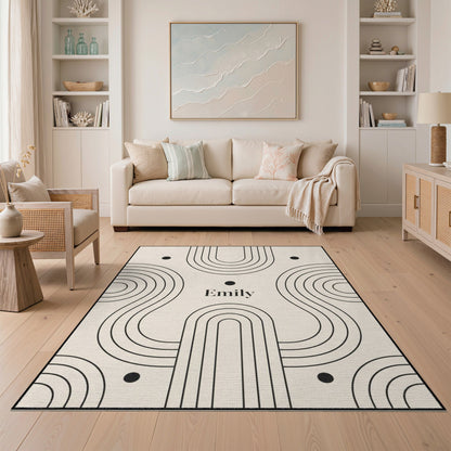 Emily Beige Geometric Area Rug