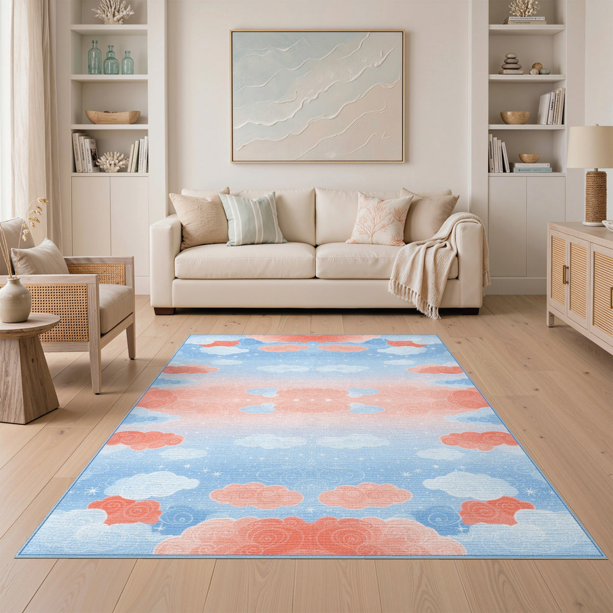 Dreamy Cloud Sky Kids Rug