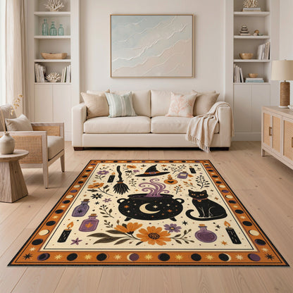 Witch Cauldron Halloween Area Rug