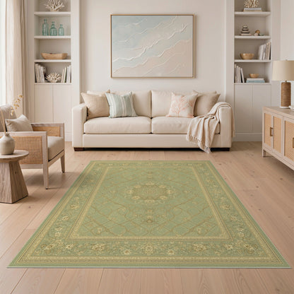 Sage Green Floral Vintage No. 41 Area Rug