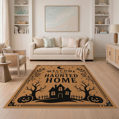 Haunted Home Halloween Area Rug