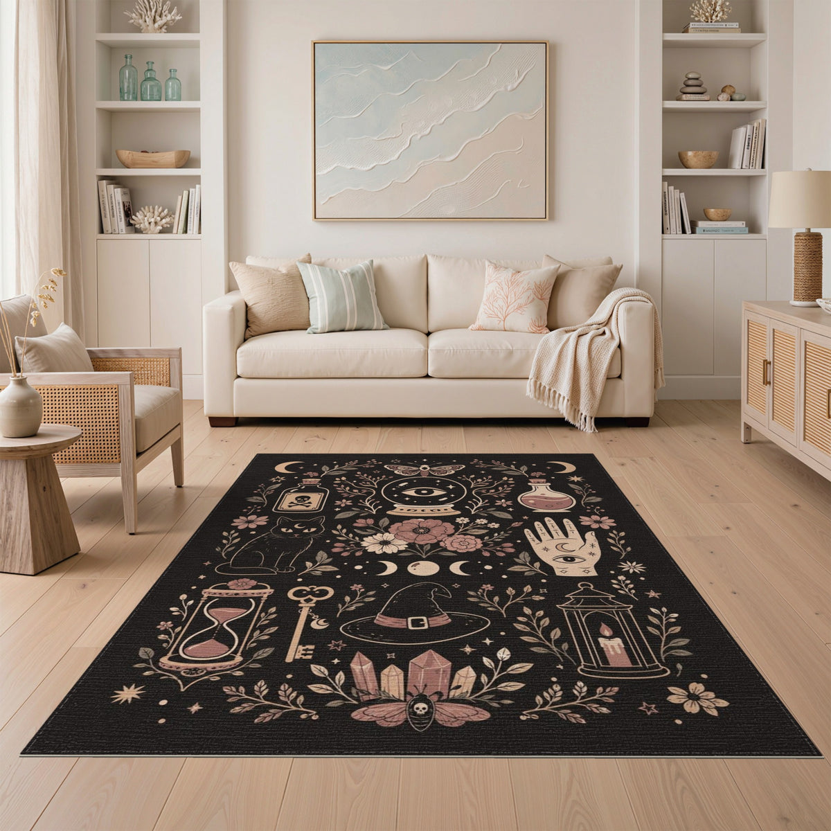 Mystic Moon Witchcraft Area Rug