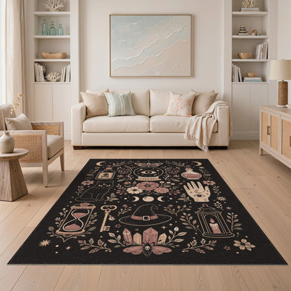 Mystic Moon Witchcraft Area Rug