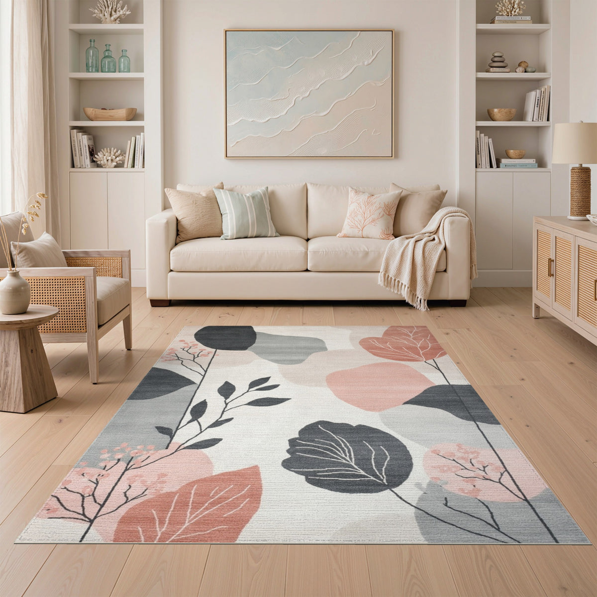Abstract Leaf Area Rug