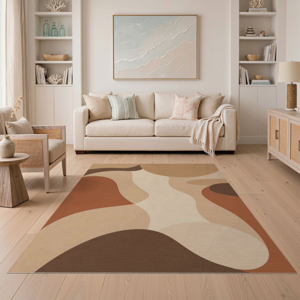 Abstract Area Brown and Tan Abstract Brown Tan Area Rug