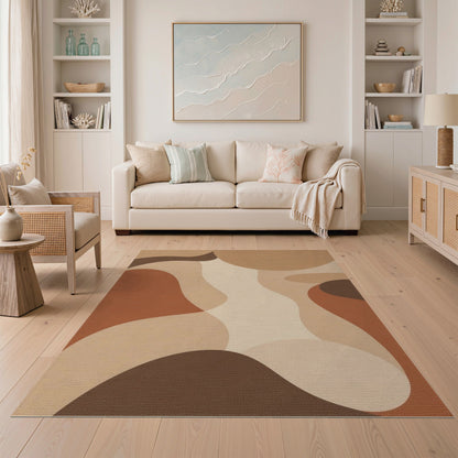 Abstract Area Brown and Tan Abstract Brown Tan Area Rug