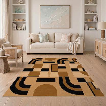Brown Geometric Arch No. 2 Area Rug