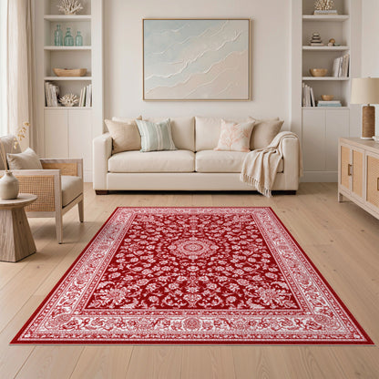 Red Persian Floral No. 7 Area Rug