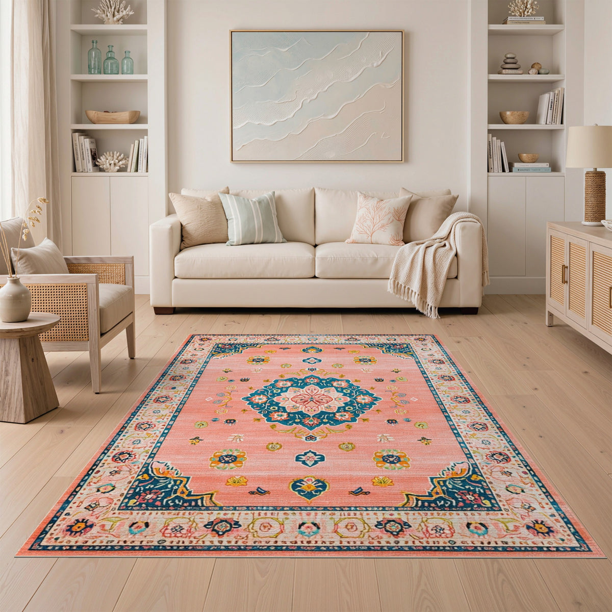 Pink Medallion Pink Floral Medallion Area Rug