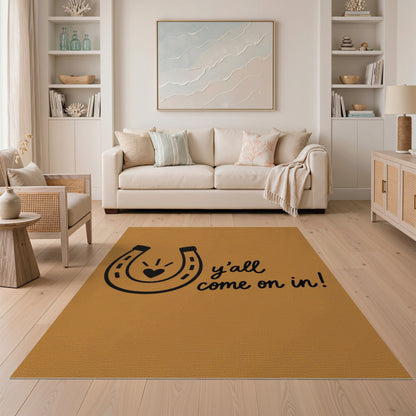 Y'all Come On In Horseshoe Welcome Rug