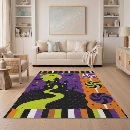 Halloween Castle Kids Washable Area Rug