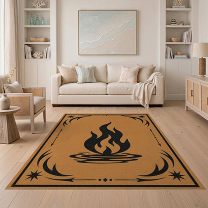 Heritage Tribal Flame Brown Area Rug
