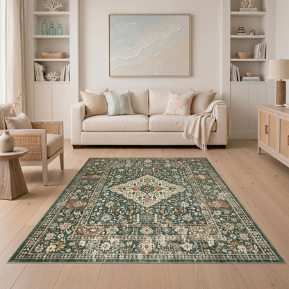 Green Floral Vintage No. 58 Area Rug