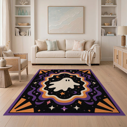 Spooky Ghost Halloween Area Rug