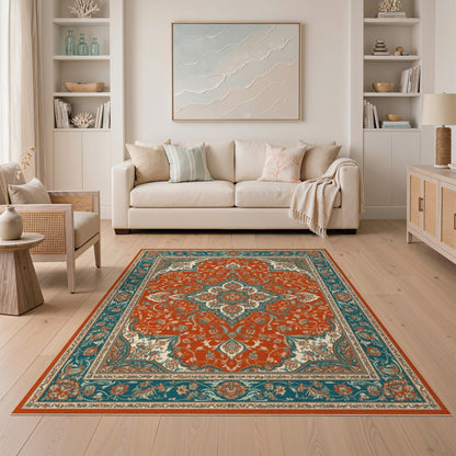 Medallion Floral Red Persian Medallion Floral Area Rug