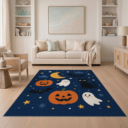 Cute Halloween Night Kids Cartoon Area Rug