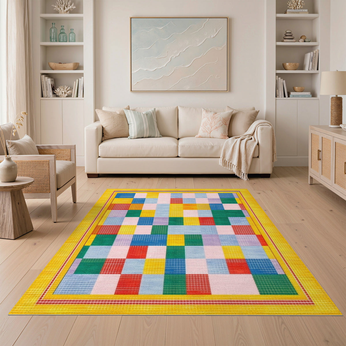 Vibrant Multi-Color Geometric No. 23 Area Rug