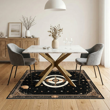 Celestial Gold Geometric Area Rug