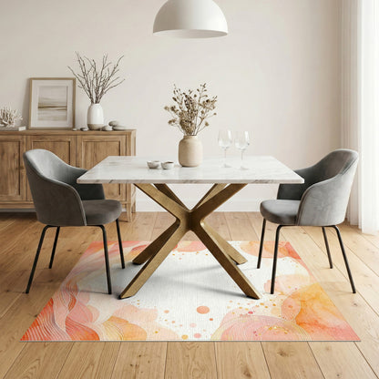 Orange Abstract Area Abstract Orange Wave Area Rug