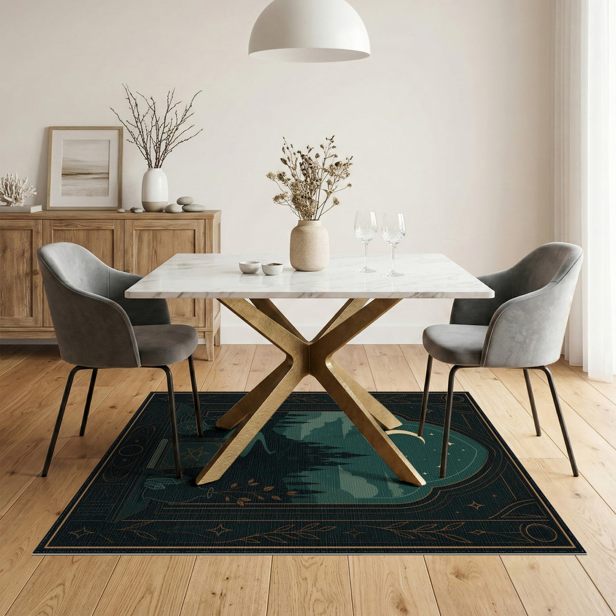 Midnight Castle Mystical Area Rug