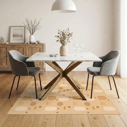 Geometric Modern Geometric Arch Brown Area Rug