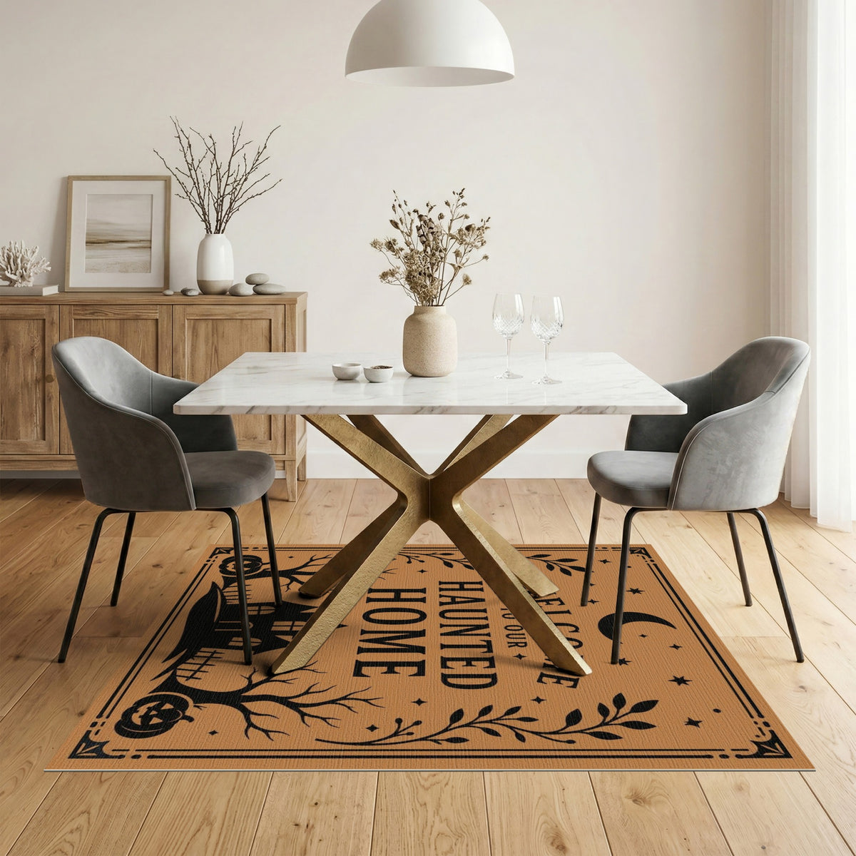 Haunted Home Halloween Area Rug