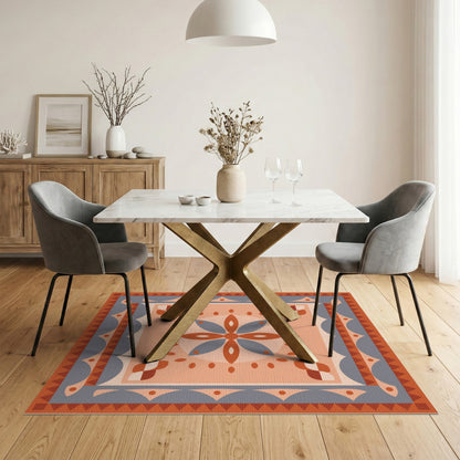 Orange Southwestern Geometric No. 16 Area Rug