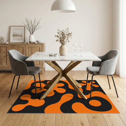 Orange Abstract Area Bold Orange Abstract Area Rug