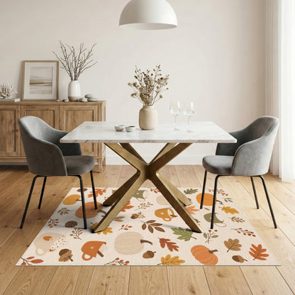 Cozy Autumn Pumpkin Area Rug
