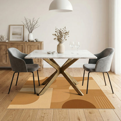 Brown and Tan Geometric Brown Tan Area Rug