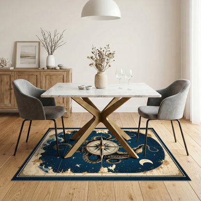 Octopus Compass Vintage Area Rug