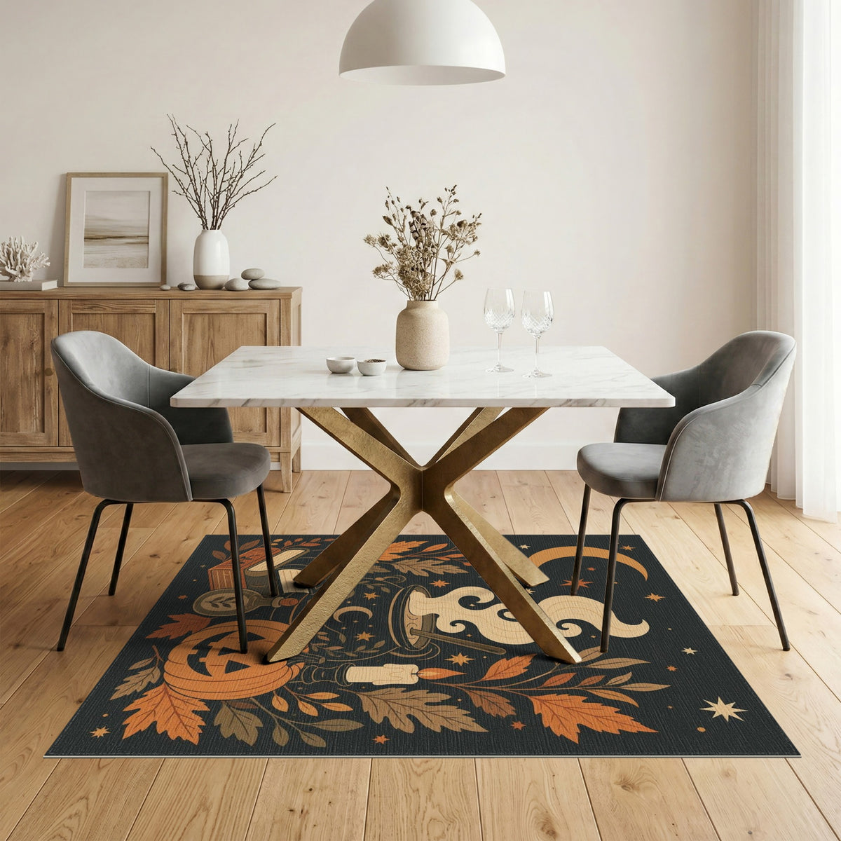 Enchanted Cauldron Autumn Area Rug