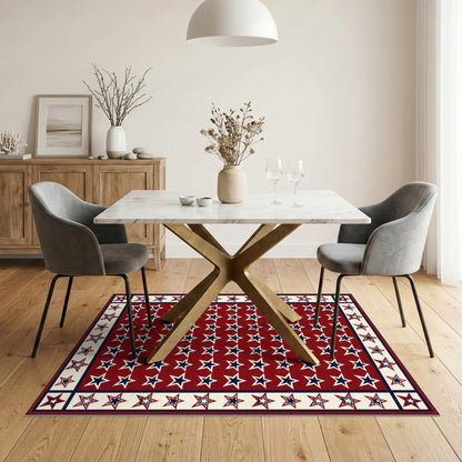 Red Star Area Rug