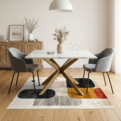 Multi-color and Patterns Abstract Multi-Color Geometric Area Rug