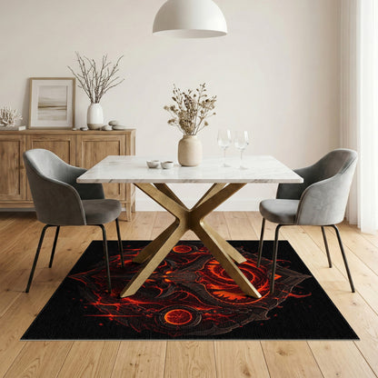 Inferno Demon Crest Area Rug