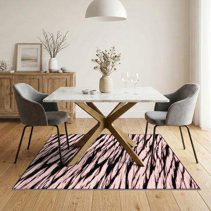 Pink Abstract Wave No. 12 Area Rug