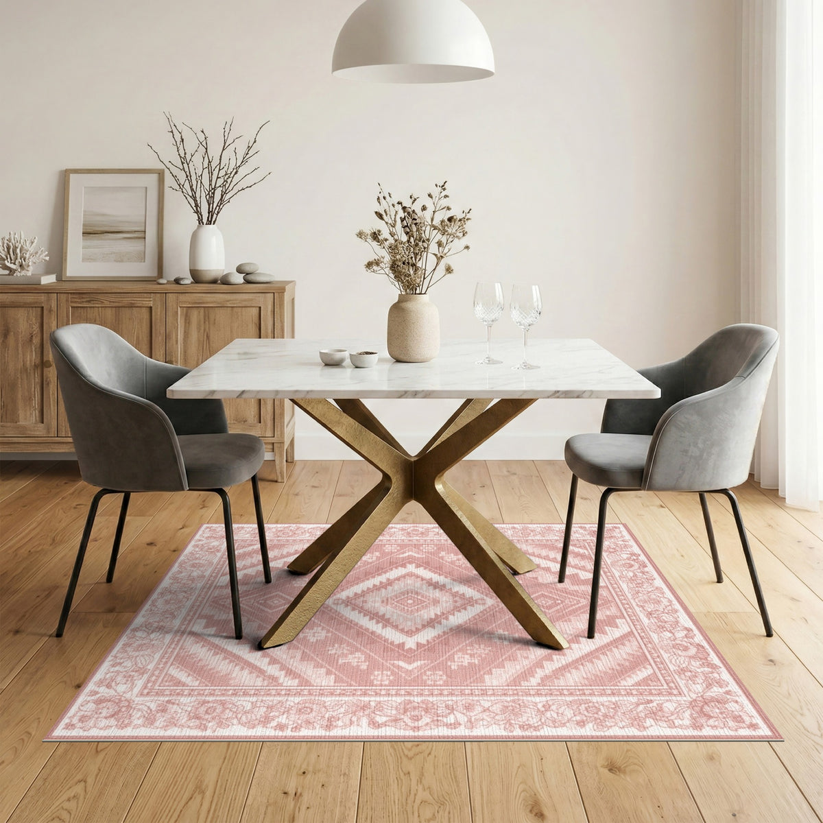 Pink Southwestern Area Rug
