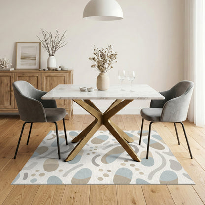 Beige and Neutral Abstract Neutral Area Rug